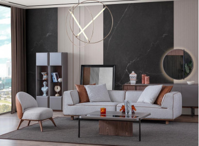 Luxus Wohnzimmer Set Komplette Einrichtung Sofa Kommode Couchtisch 5tlg